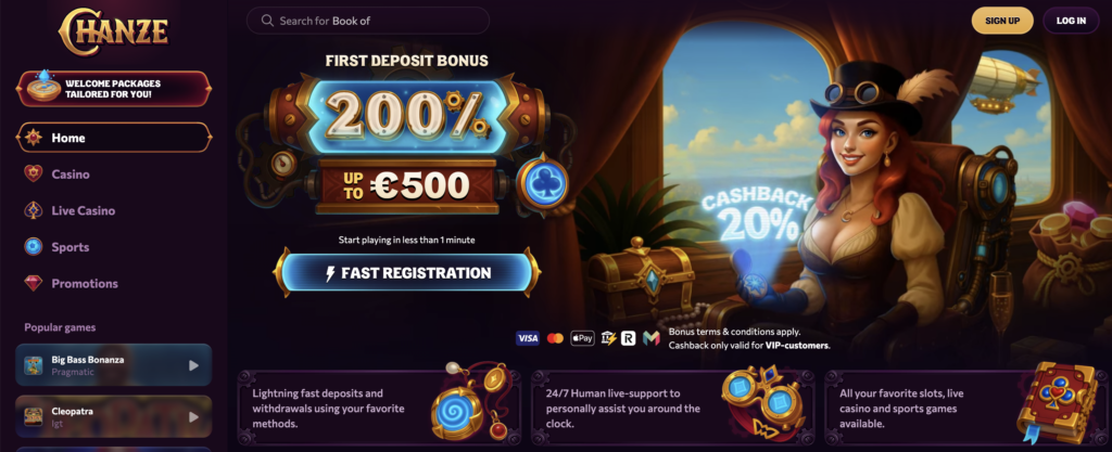 Chanze Credit Card Casino